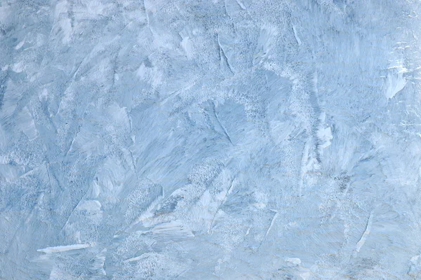 Натуральная Старая Стена Свежей Штукатуркой Окрашенная Серо Голубой Цвет Текстура — стоковое фото