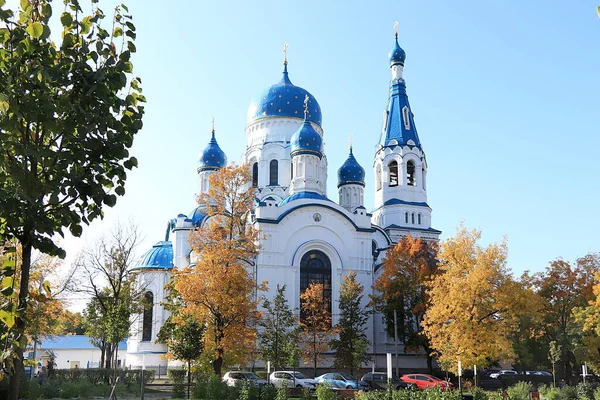 Russie Saint Pétersbourg Ville Gatchina Octobre 2020 Sur Photo Cathédrale — Photo