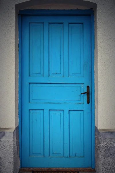 Puerta Azul Cerca Fondo Arquitectónico Para Diseño — Foto de Stock