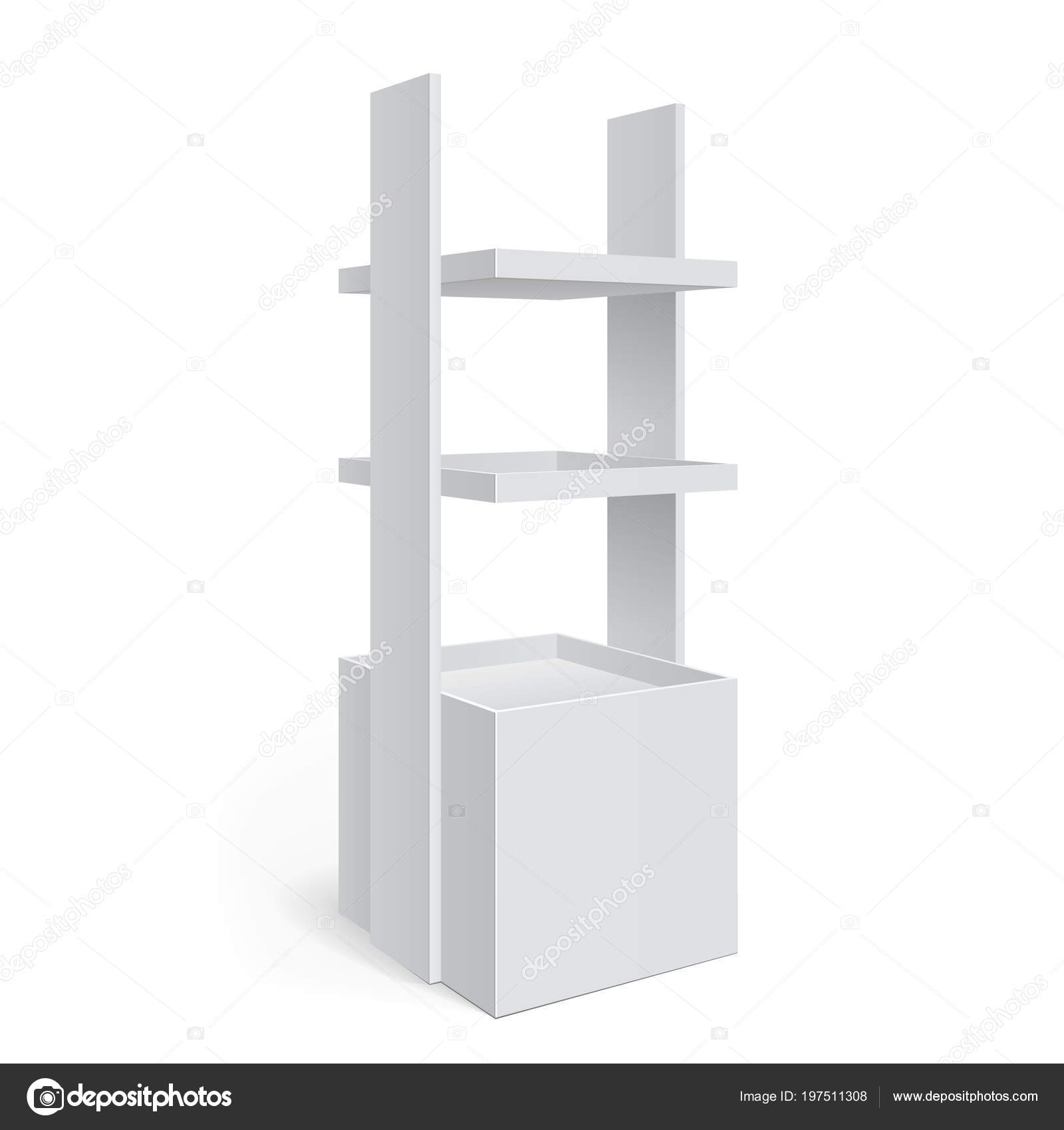 Download Promotion Counter Retail Trade Stand Isolated White Background Mockup Template Vector Image By C Sooolnce Vector Stock 197511308