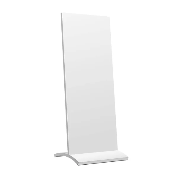 Publicidade Pos Poi Retail Trade Stand Stand Banner Fundo Branco —  Vetores de Stock