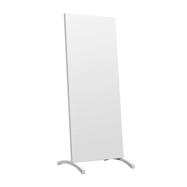 Publicidade Pos Poi Retail Trade Stand Stand Banner Fundo Branco —  Vetores de Stock