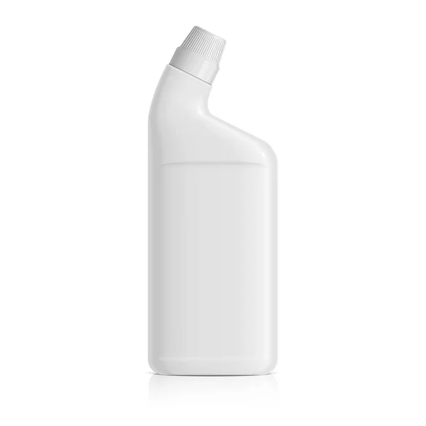 Bottiglia Plastica Bianca Realistica Gel Pulizia Della Toilette Oggetto Ombra — Vettoriale Stock