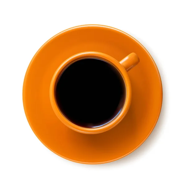 Fotorealistische Tasse Mit Kaffee Ansicht Von Oben Vektorillustration — Stockvektor