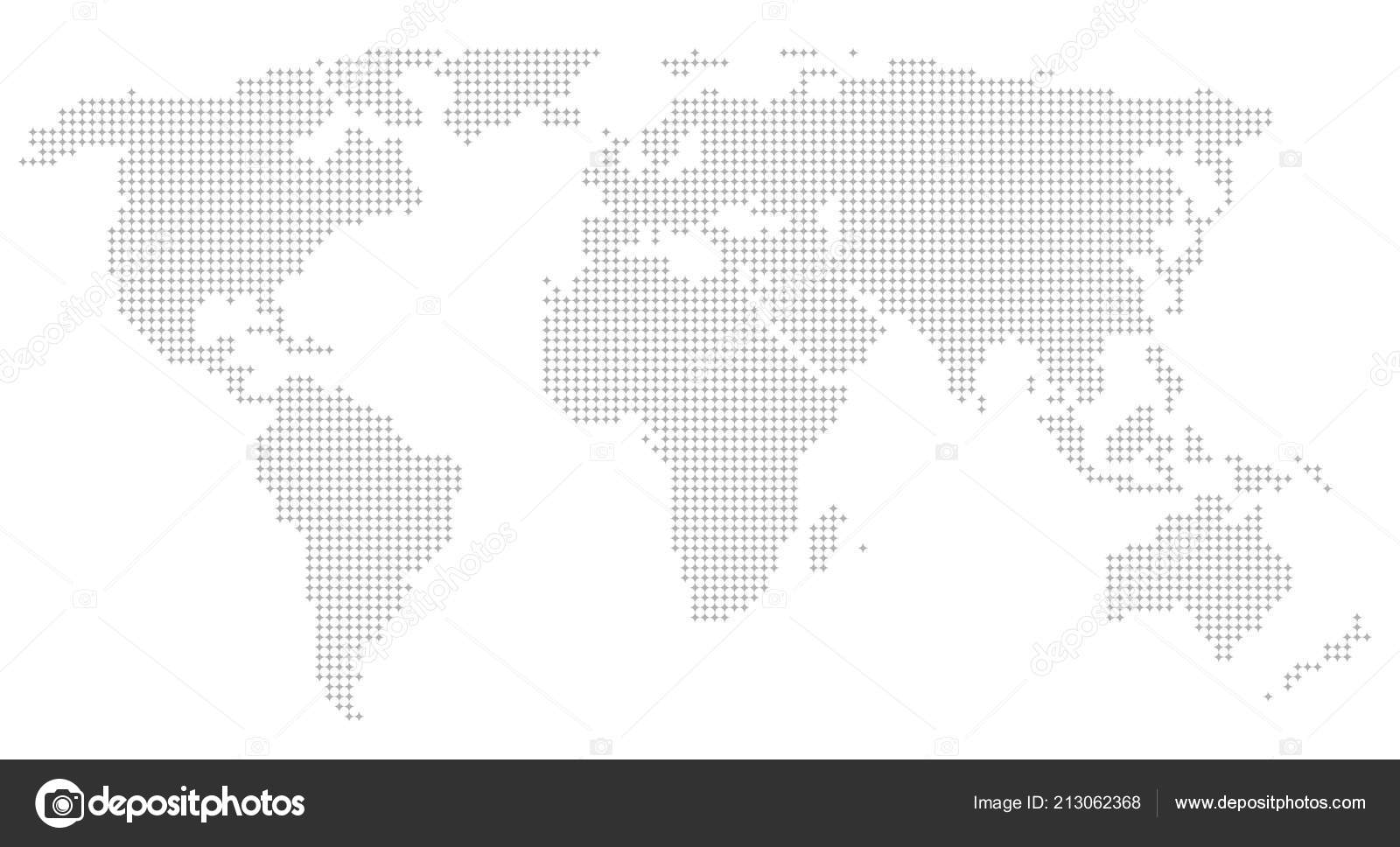 Dotted World Map White Background Vector Illustration Vector Image By C Sooolnce Vector Stock