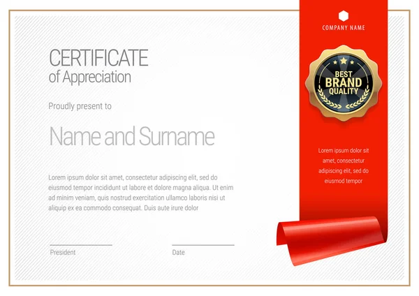 Шаблон Сертифіката Диплом Сучасного Дизайну Або Подарунковий Сертифікат Векторні Ілюстрації — стоковий вектор