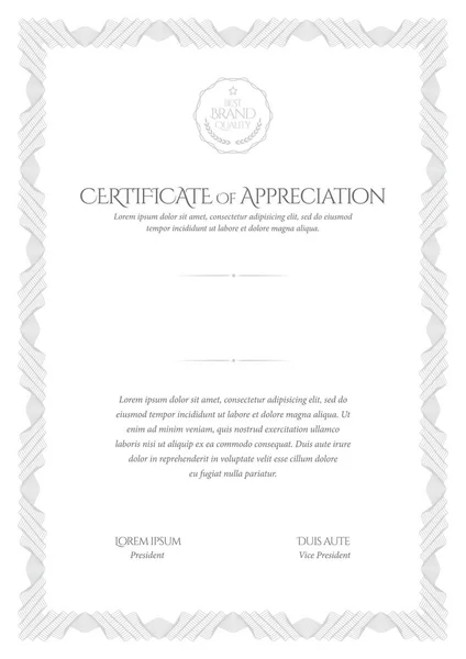 Modello Certificato Diploma Design Moderno Certificato Regalo Illustrazione Vettoriale — Vettoriale Stock