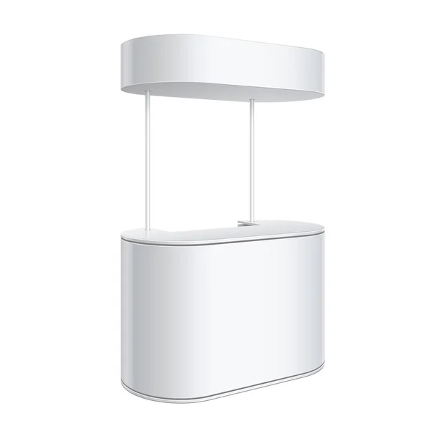 Comptoir Promotion Stand Commerce Détail Isolé Sur Fond Blanc Modèle — Image vectorielle