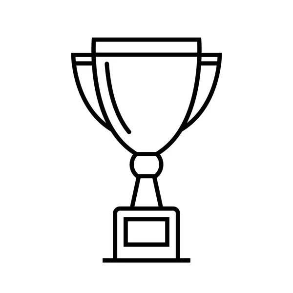 Vítěz Poháru Ikona Čáry Trofej Vektorové Ilustrace — Stockový vektor