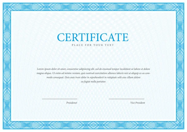 Šablona Certifikátu Diplom Moderního Designu Nebo Dárkový Poukaz Vektorová Ilustrace — Stockový vektor