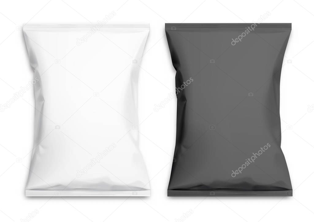 black and white realistic Polyethylene bag