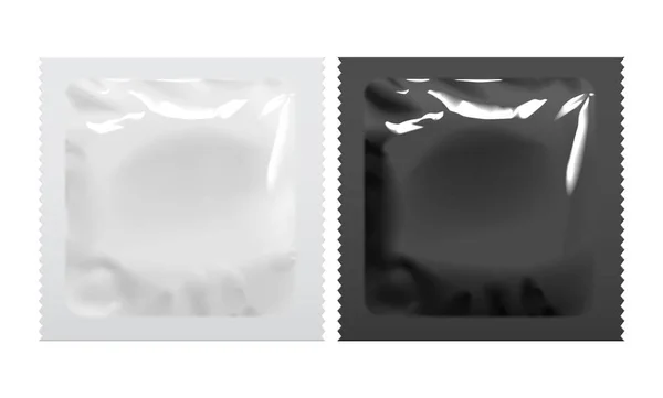 Medicina ou preservativo da bolsa da folha da embalagem . —  Vetores de Stock