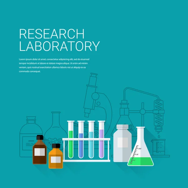 Chemical Research Laboratory. — Stock Vector