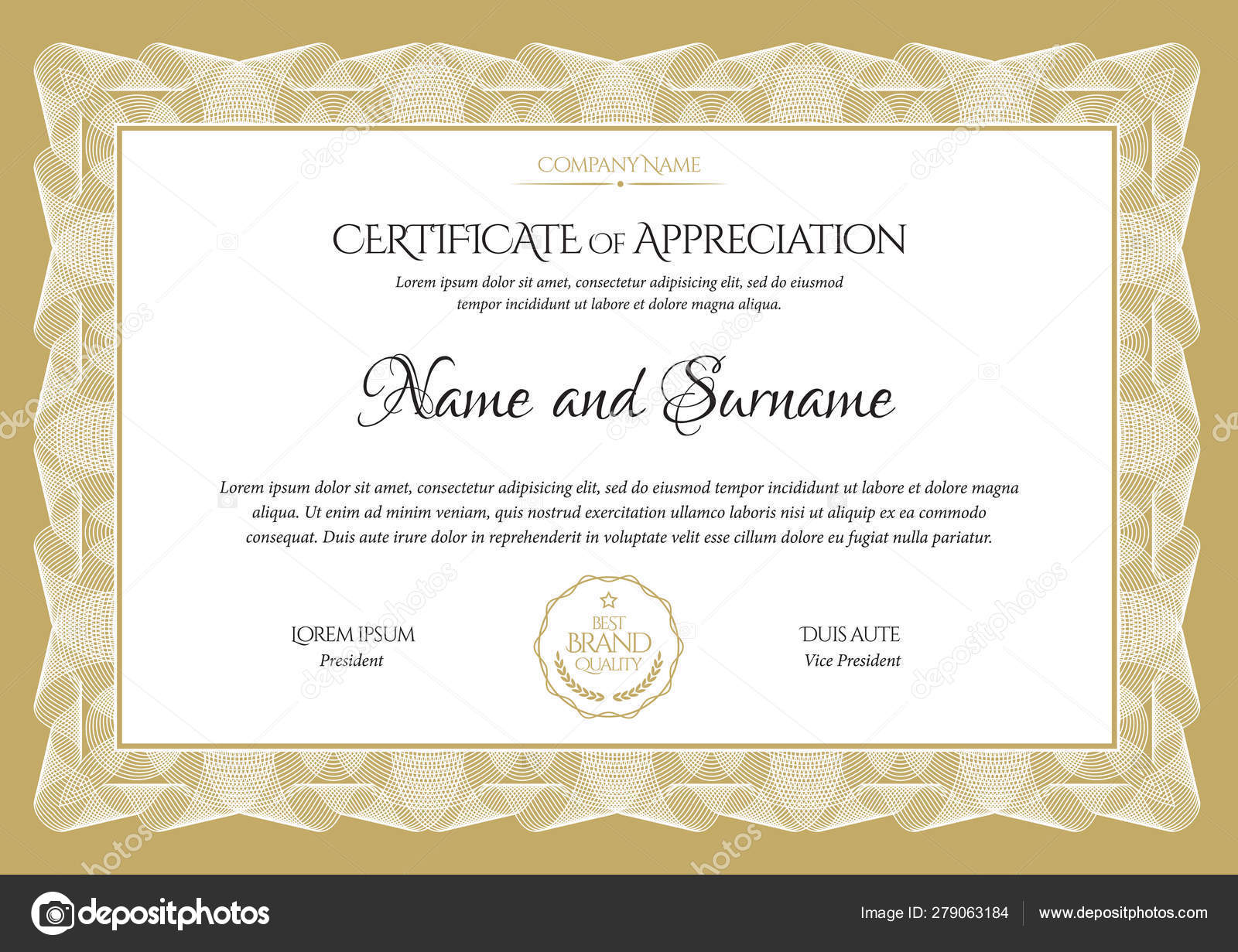 Certificate template. Diploma of modern design or gift certificate Pertaining To Graduation Gift Certificate Template Free