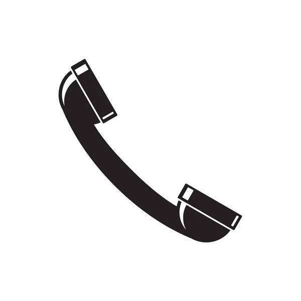 Symbol telefonu. Ikona černého telefonu. — Stockový vektor