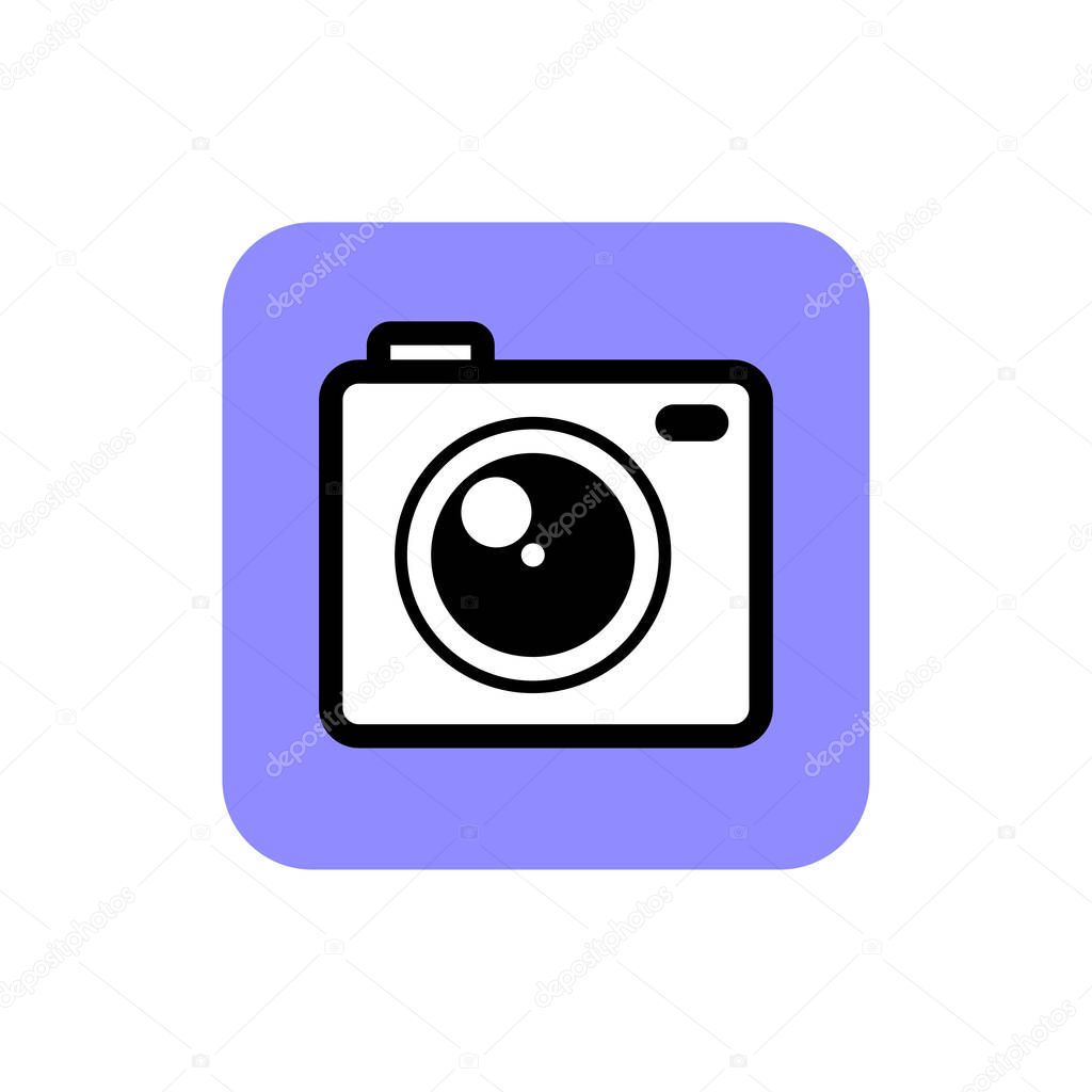 Camera Icon isolated on white background.
