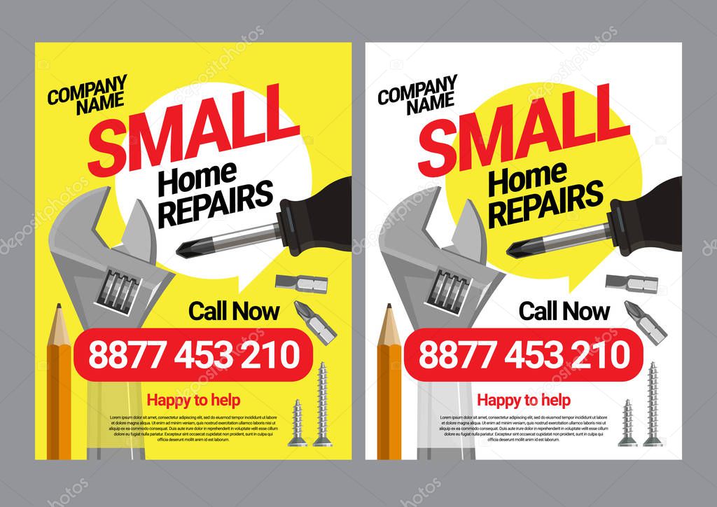 Poster template for home repair services.