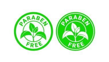 Paraben Ücretsiz işaret veya pul sembolü.