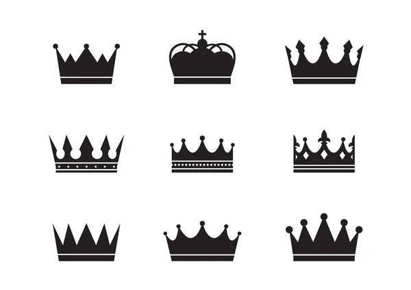 Coleção coroas reais. Qualidade Crown coleção . — Vetor de Stock