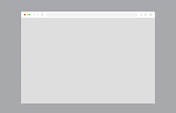 Browservenster wit sjabloon. — Stockvector