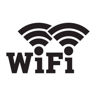 Wifi simgesi. Kablosuz internet bağlantısının amblemi
