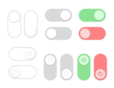 Açma kapama düğmeleri ayarlandı. Düz biçim.