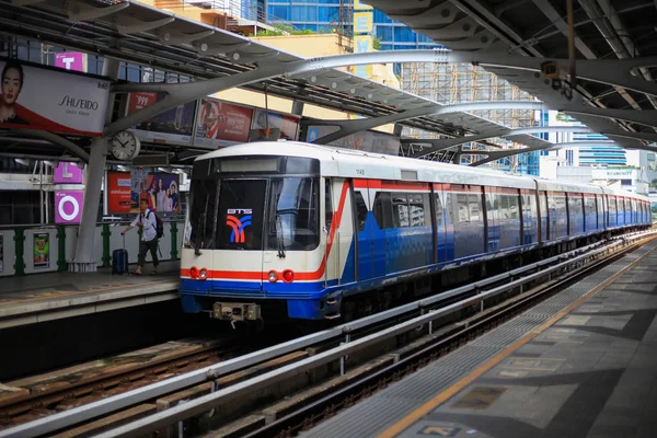 Bangkok Thailandia Ott 2018 Treno Bts Sky Alla Stazione Nana — Foto Stock