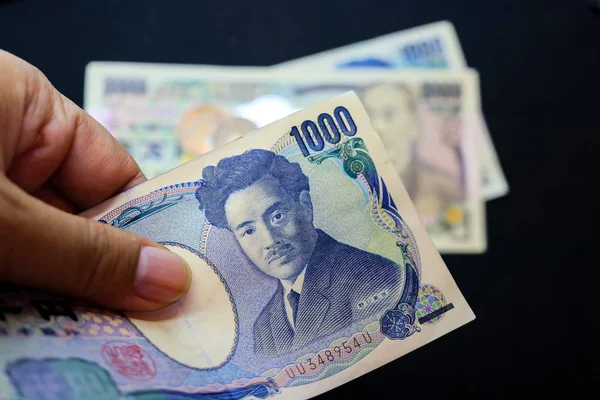 Dinero Japonés Yen Japonés Enfoque Selectivo —  Fotos de Stock