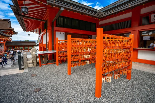 Kyoto Japan Outubro 2018 Muitos Turistas Fushimi Inari Kyoto Japão — Fotografia de Stock