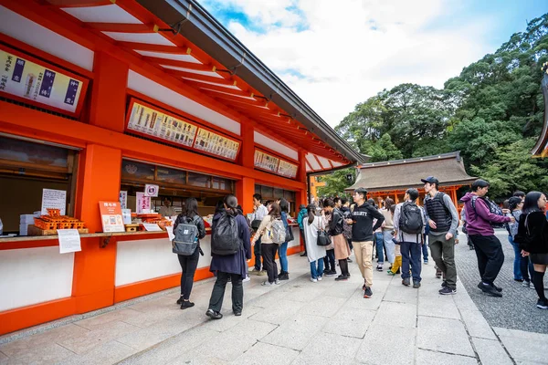 Kyoto Japan Октября 2018 Многие Туристы Fushimi Инари Киото Япония — стоковое фото