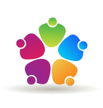 Ekip çalışması kalp arkadaş simgesi