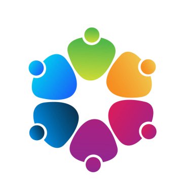 Ekip çalışması kalp arkadaş simgesi