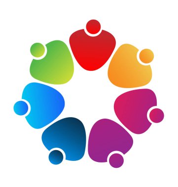 Ekip çalışması kalp arkadaş simgesi