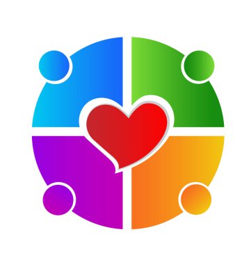 İnsanlar grubu aşk vektör kavramı