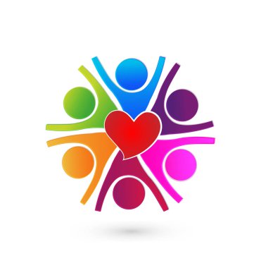 Aile çalışması aşk simgesi