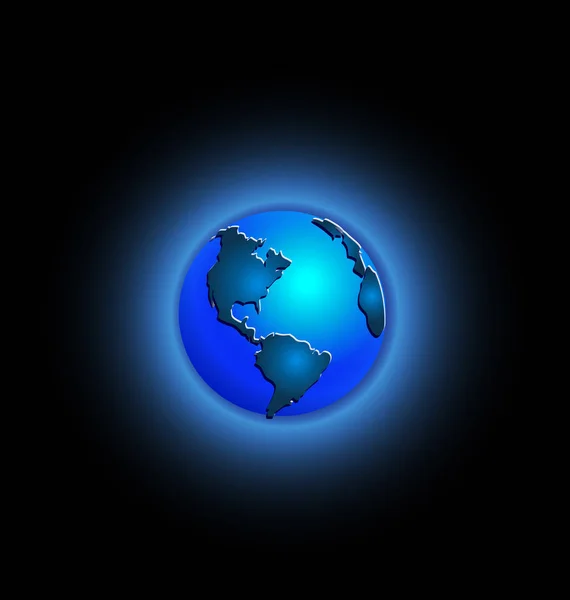 Голубой мир, вектор Земли — стоковый вектор