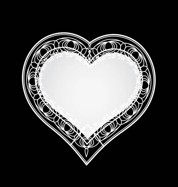 Icono de forma de corazón abstracto blanco — Vector de stock