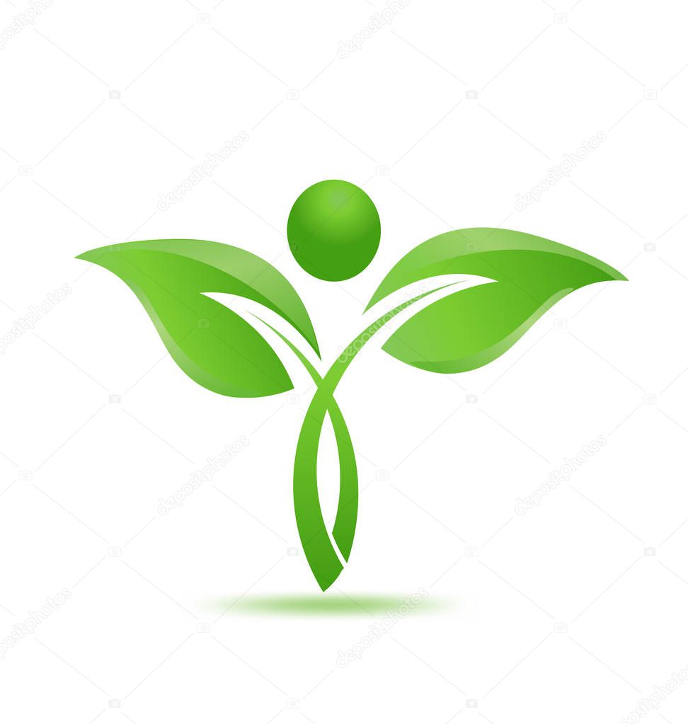 Healthy leaf abstract figure vector