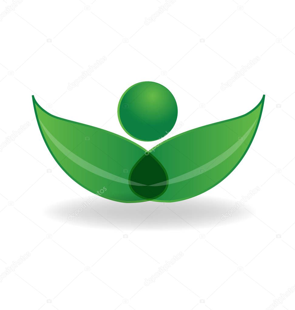 Environmental nature leafs icon vector design concept
