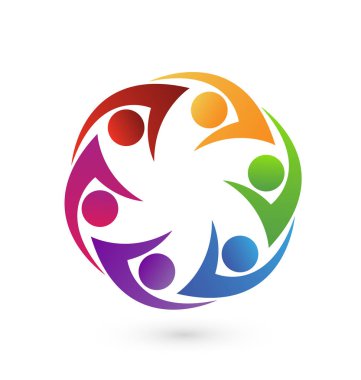 Grup dostları, insanlar simge vektör