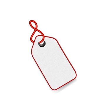 Beyaz fiyat etiketi simgesi