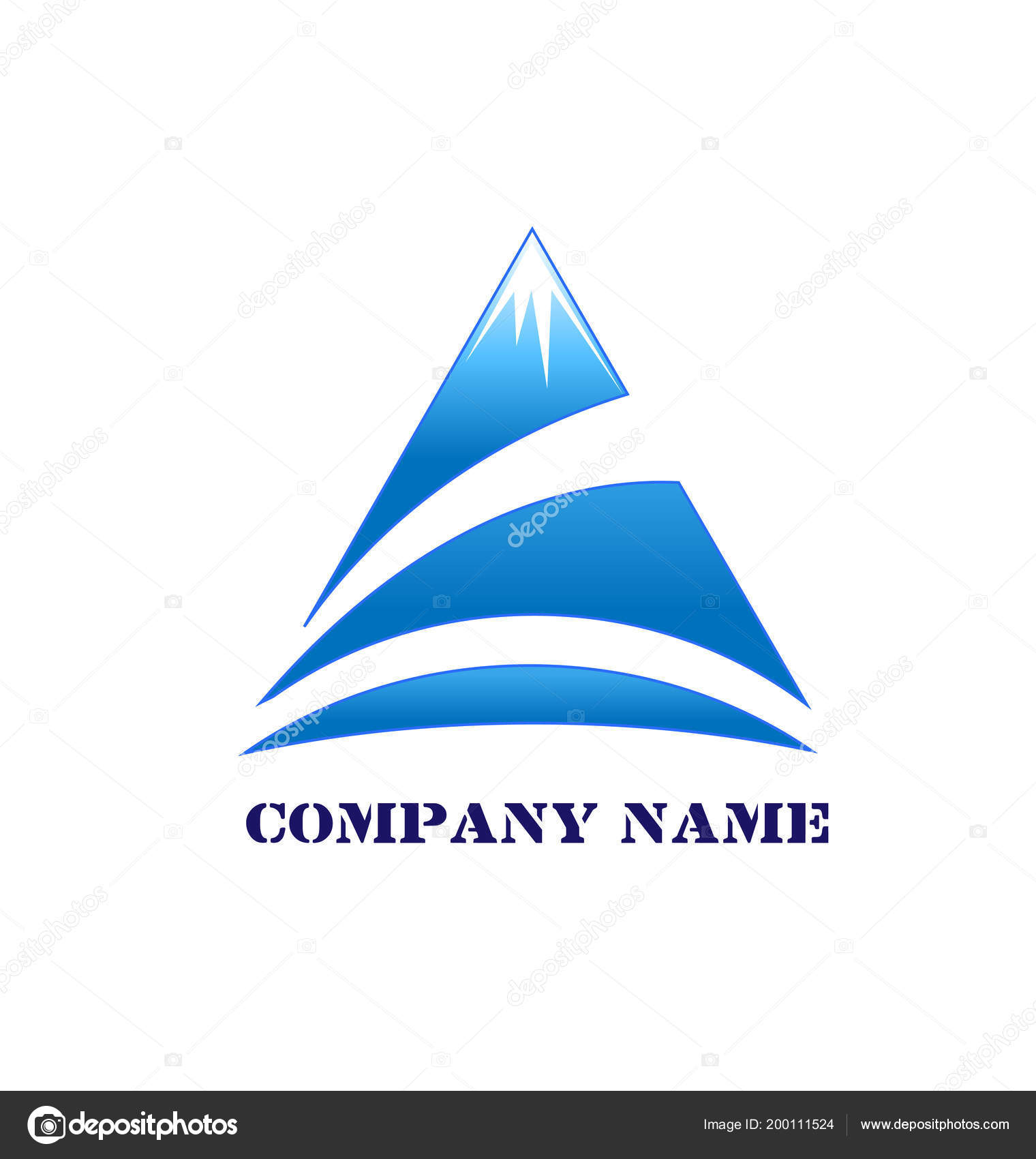 Ice Mountains Pyramid Logo Vector Stock Vector C Keviz 200111524
