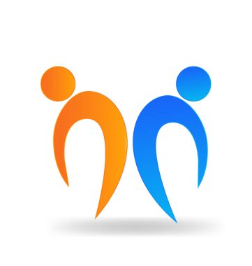 Başarılı iş logo simge vektör şablon kutluyor ortakları