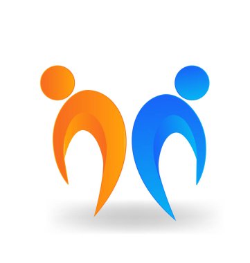 Başarılı iş logo simge vektör şablon kutluyor ortakları