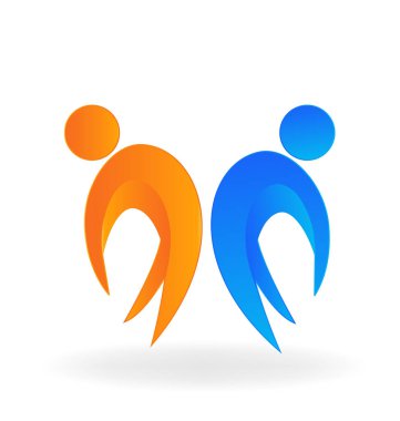 Başarılı iş logo simge vektör şablon kutluyor ortakları