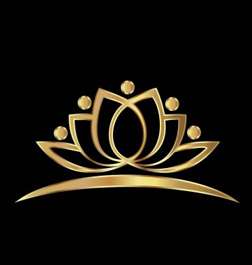 Golden lotus bitki vektör