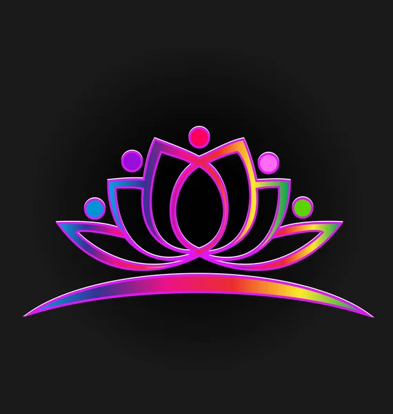 Lotus Λογότυπο Έννοια Διανυσματική Εικόνα Σχεδιασμός — Διανυσματικό Αρχείο