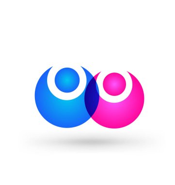 Eşleştirme, ilişki ve dating simgesini çift