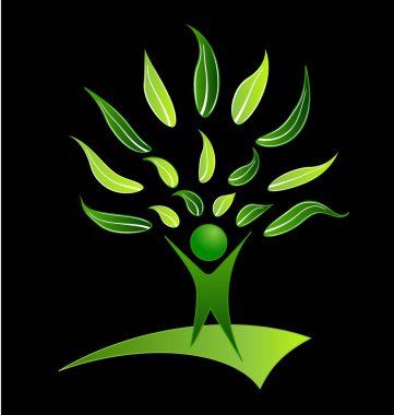 Sağlıklı organik insan simgesi