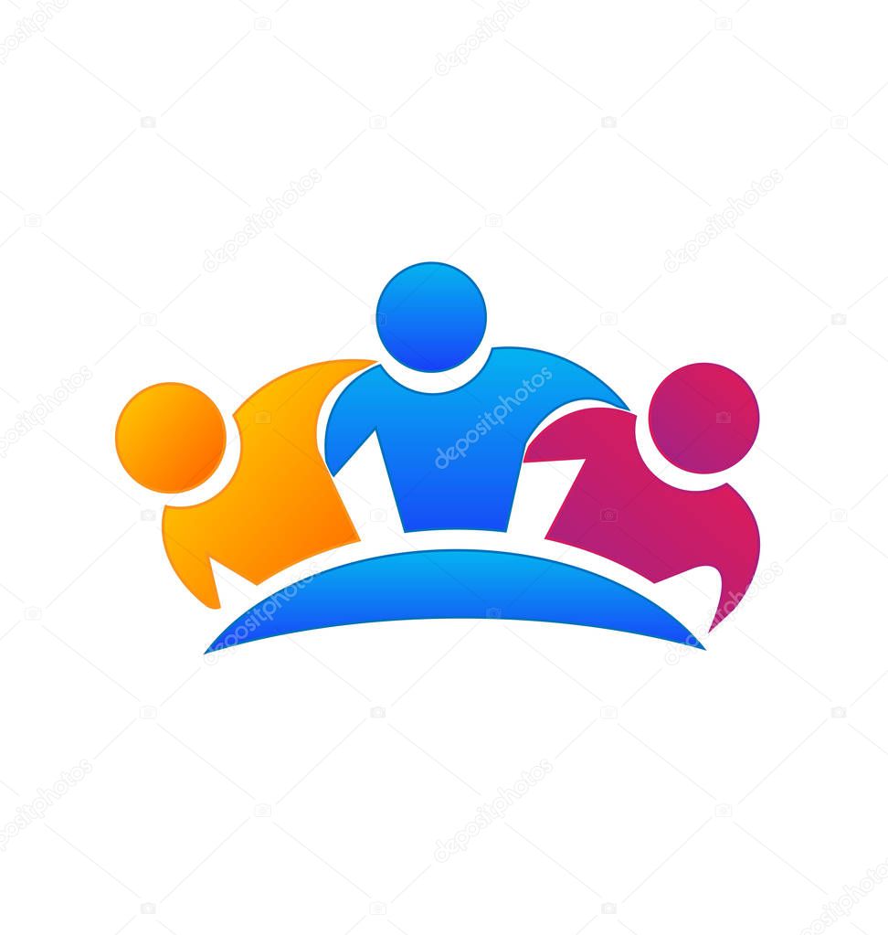 Group of friends together icon